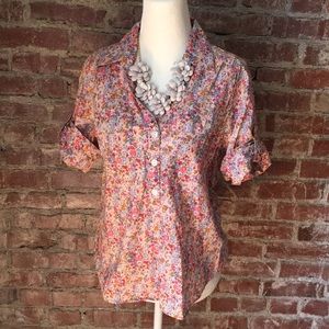Vintage Pink Floral Button Down